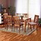 Baxton Studio Cherese Modern and Contemporary Grey Fabric and Walnut Brown Finished Wood 7-Piece Dining Set 186-10545-10520-Zoro - alternate 9